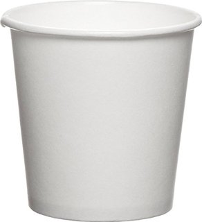 Coffee Cup Plain White Single Wall 4oz Espresso (Fits Lid)